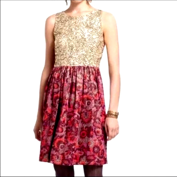 Wren By Anthropologie Fit Flare Dress XL - Picture 1 of 7